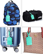 Teskyer Luggage Tags, 3 Pack Premium PU Leather Luggage Tags Privacy Protection - Image 6