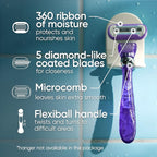 Gillette Venus Deluxe Smooth Swirl Women's Razor Handle + 2 Blade Refills - Image 3