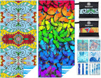 2 Pack Microfiber Lightweight Beach Towel Sand Free Quick Dry Absorbent Thin by WIDDONEN