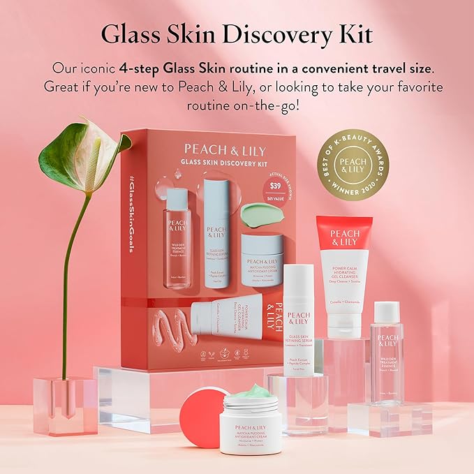 Peach & Lily - Glass Skin Discovery Kit - Cleanser, & Cream - Facial Skincare - Image 2