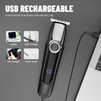 Mens Hair Clippers, Cordless Beard Trimmer Set Waterproof Versatile Nose Hair Trimmer for Men Temple, Groin, Nose, Ear Hairs, Hair, Beard, Body Professional Manscaper Rechargeable Shaver Man Gift