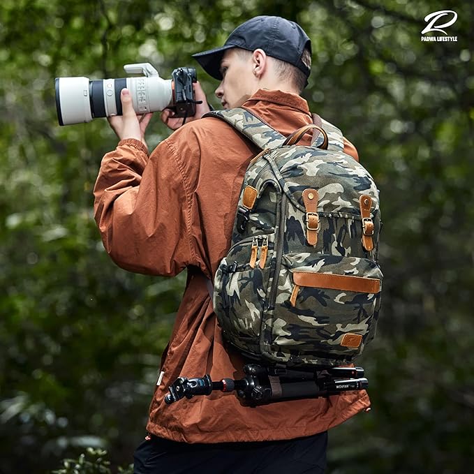 Padwa Lifestyle Camouflage Camera Backpack - Image 2