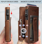Wallet for Men with Money Clip Coins Pocket ID Window Gift Boxed, Slim Smart - Image 3
