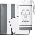 Gray Microfiber Beach Towel by Laguna Beach Textile Co by LagunaBeachTextileCompany