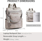 Shrrie Vegan Leather Laptop Backpack - Image 3