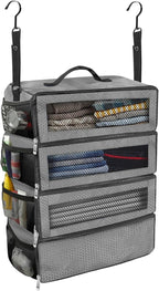 Suitcase Organizer, Travel Luggage Organizer Portable Hanging Travel Shelves by Unknown