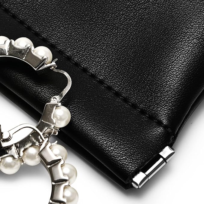 PU Leather Jewelry Travel Bag Leather Jewelry Pouch Christmas, Wedding Party - Image 5