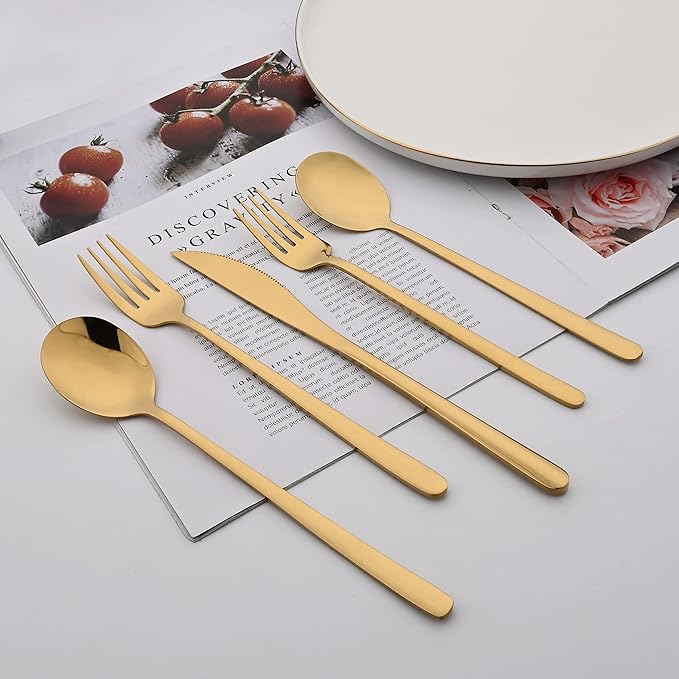 20 Pieces Silverware Set 304 Stainless Steel, Healthy & Eco-Friendly Silver - Image 2