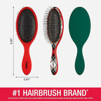 Conair Detangling Hair Brush Set 3 Pack, Use Wet and Dry and ideal for All Hair Types, Detangler Brushes for Women and girls, gifts for her, Tartan, Red, Green