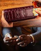 MR.OKAY 3 Watch Travel Case-Classic Leather Watch Case - Image 5