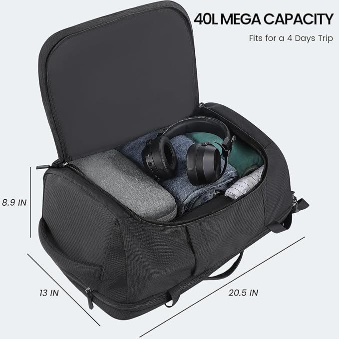 Large Travel Backpack for Men 40L, Carry On Backpack TSA 17.3 Inch Laptop - Image 7