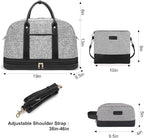 Weekender Bag for Women Canvas Overnight Bag Large Travel Tote Bag Carry on - Image 6