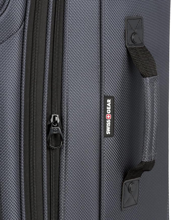 SwissGear Sion Softside Expandable Luggage, Dark Grey, 3-Piece Set - Image 10