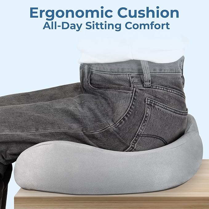 5 STARS UNITED Seat Cushion for Tailbone Pain Relief – Large Memory Foam - Image 3