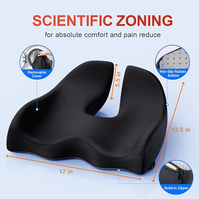 Benazcap Seat Cushion Office Chair Cushions Butt Pillow - Image 5