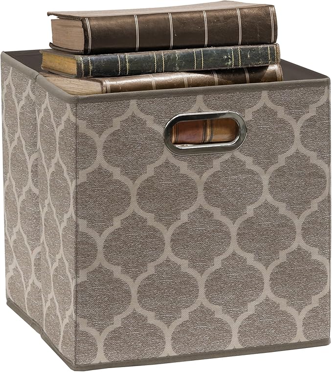 SIMPLE HOUSEWARE 11-Inch Collapsible Fabric Cube Storage Bin - Image 8