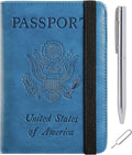 Passport Holder Cover Wallet Travel Essentials RFID Blocking Leather Card Case by PASCACOO
