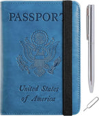 Passport Holder Cover Wallet Travel Essentials RFID Blocking Leather Card Case by PASCACOO