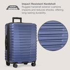 U.S. Traveler Boren Polycarbonate Hardside Rugged Travel Suitcase Luggage - Image 3