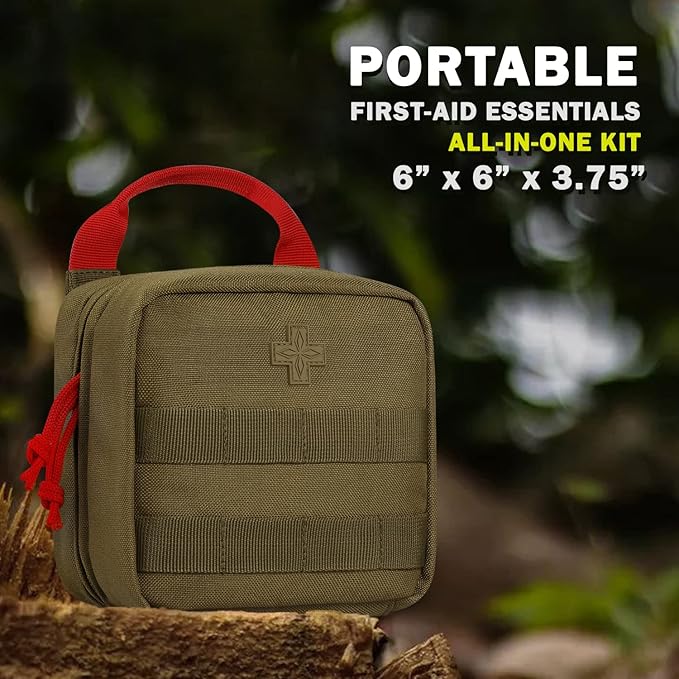 Everlit 180 Pieces Tactical First Aid Kit IFAK Molle EMT Pouch Outdoor Camping - Image 2
