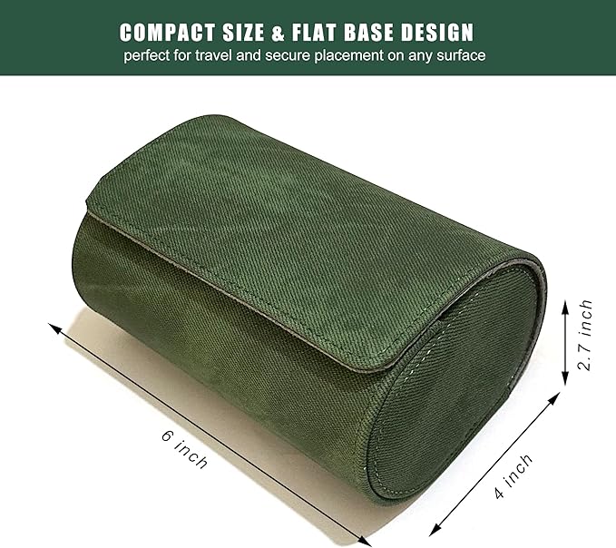 Longjet Watch Roll Travel Case for Men Portable Watches Organizer Box - Image 3