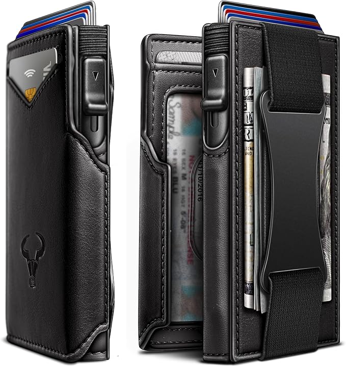 BULLIANT Men Wallet Gift Boxed, Slim Front Pocket Wallet Money Clip Card Holder by BULLIANT