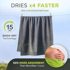 Zumi 100% Cotton Quick Dry Large Travel Towel - Image 5