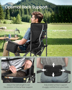 SONGMICS Oversized Lumbar Support Camping Chair, Heavy-Duty Outdoor Folding - Image 5