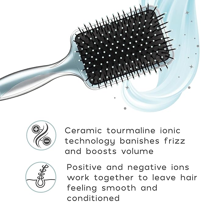 InfinitiPro by Conair - Hair Brush - Detangling Brush - Hair Brush For Thick Hair - Hairbrush Reduces Frizz and Adds Volume - Smoothwrap Series