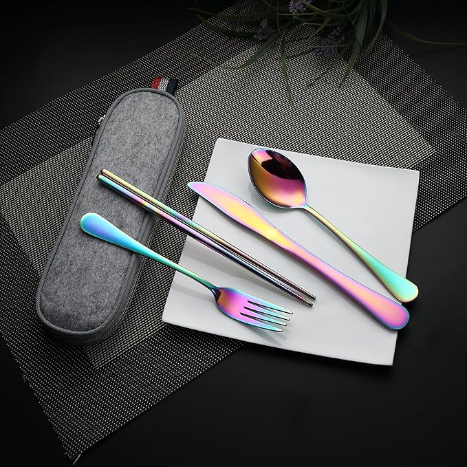 DEVICO Camping Utensils, Portable Travel Utensils - Image 2