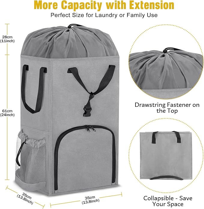 Laundry Bag Backpack Extra Large, 110L Laundry Backpack Heavy Duty - Image 2