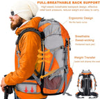 Loowoko 50L Hiking Backpack, Waterproof Camping Essentials Bag - Image 3