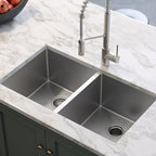 KRAUS Standart PRO™ 33-inch 16 Gauge Undermount 50/50 Double Bowl Stainless - Image 2