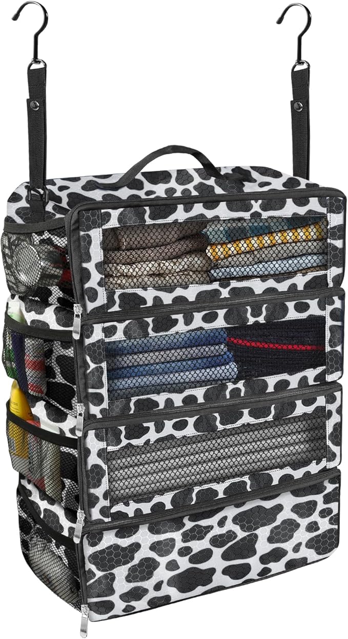 Suitcase Organizer, Travel Luggage Organizer Portable Hanging Travel Shelves by Unknown