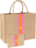 Large Beach Bag Jute Woven Tote by HelloBeaches