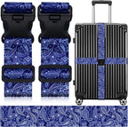 2 Pack Luggage Straps for Suitcases, Adjustable Travel Belt by ZHOMA