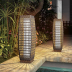 Grand patio 2-Piece Outdoor Floor Lamp Solar Powered Lantern Water-Resistant - Image 8
