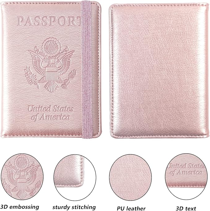 Eoehro Passport and Vaccine Card Holder, Passport Holder Vaccine Card Slot - Image 4