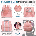 4 in 1 Convertible Diaper Bag Backpack, Waterproof Baby Diaper Bag - Image 4