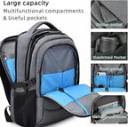 DUSLANG 17 Inch Travel Laptop Backpack Water Resistant College Backpack - Image 2