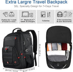 Z-MGKISS Extra Large Backpack for Men, Gaming Laptop Travel Bag Fits 18.4-19" - Image 3