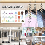 3 Pack Space Saving Hangers for Clothes, Heavy Duty 30Lbs Capacity Magic - Image 3