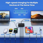 USB C Charger 415W USB C Charger Block, 8-Ports GaN IV Fast Charging Station Hub - Image 3