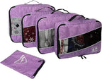 5 Set Packing Cubes for Travel Large Suitcase Luggage Organizer Bags Travel - Image 3