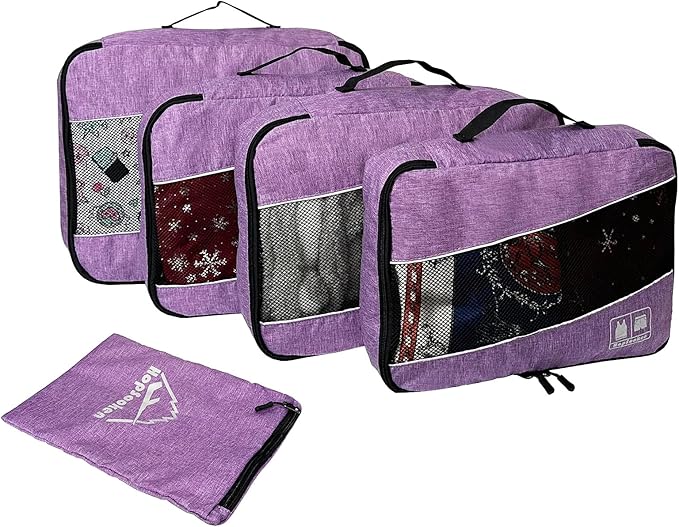 5 Set Packing Cubes for Travel Large Suitcase Luggage Organizer Bags Travel - Image 3