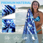 2 Pack Microfiber Beach Towel, Sand-Free Quick Drying Camping Super Absorbent - Image 6