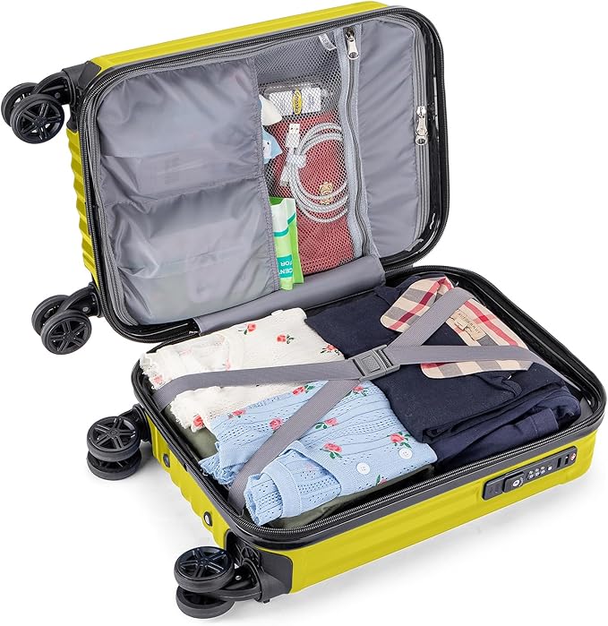 Personal Item Suitcase 18x14x8 Inches Hardside Built In TSA Lock & USB Port - Image 4