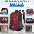 IGOLUMON Hiking Backpack 40L Packable Lightweight Camping Backpack Men Women - Image 5