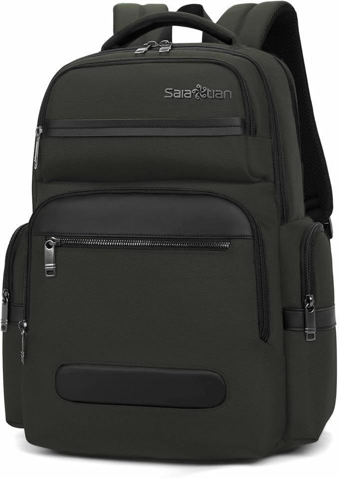 Men's Multilayer Backpack Business Casual Large Capacity Multifunctional Laptop by Unknown