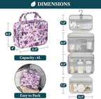 PAVILIA Hanging Toiletry Bag Travel Bag Women Men, Foldable Cosmetic Organizer - Image 2